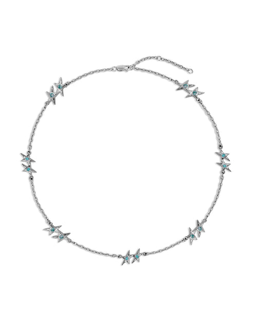 Icon Blue Stone Necklace – front view