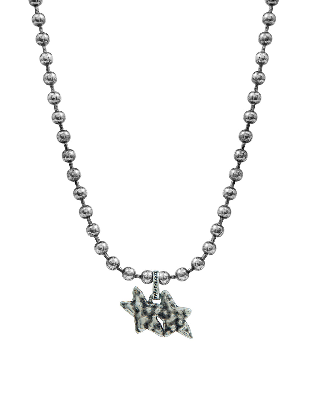 Blue Melted Stars Ball Necklace