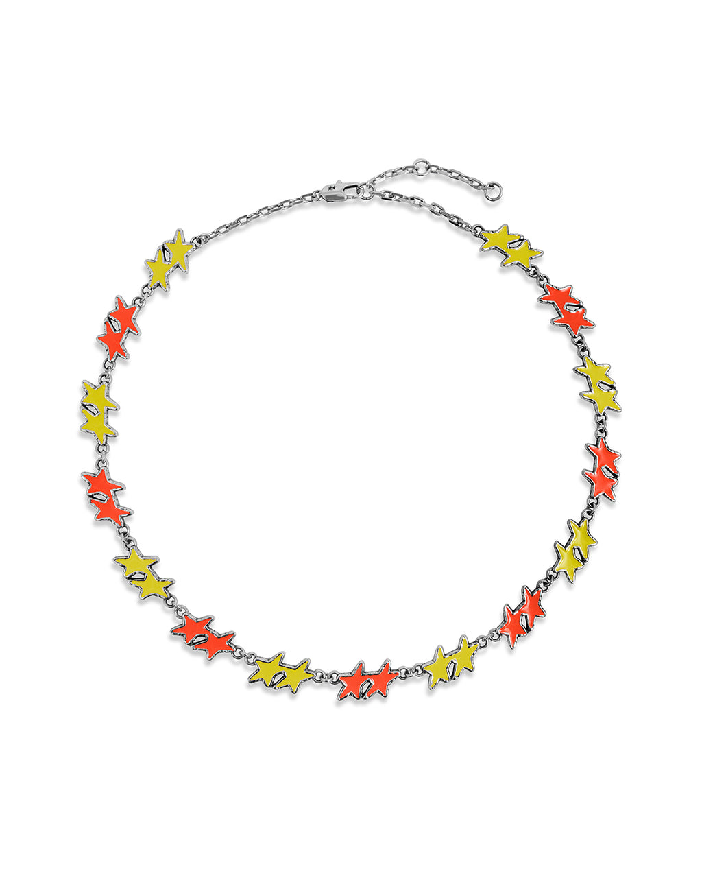Yellow / Orange Melted Stars Necklace