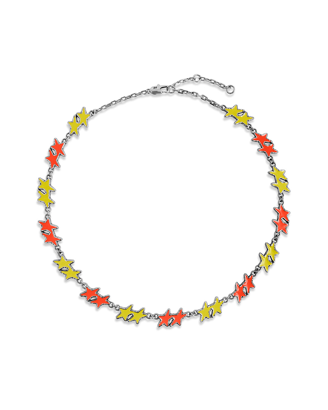 Yellow / Orange Melted Stars Necklace