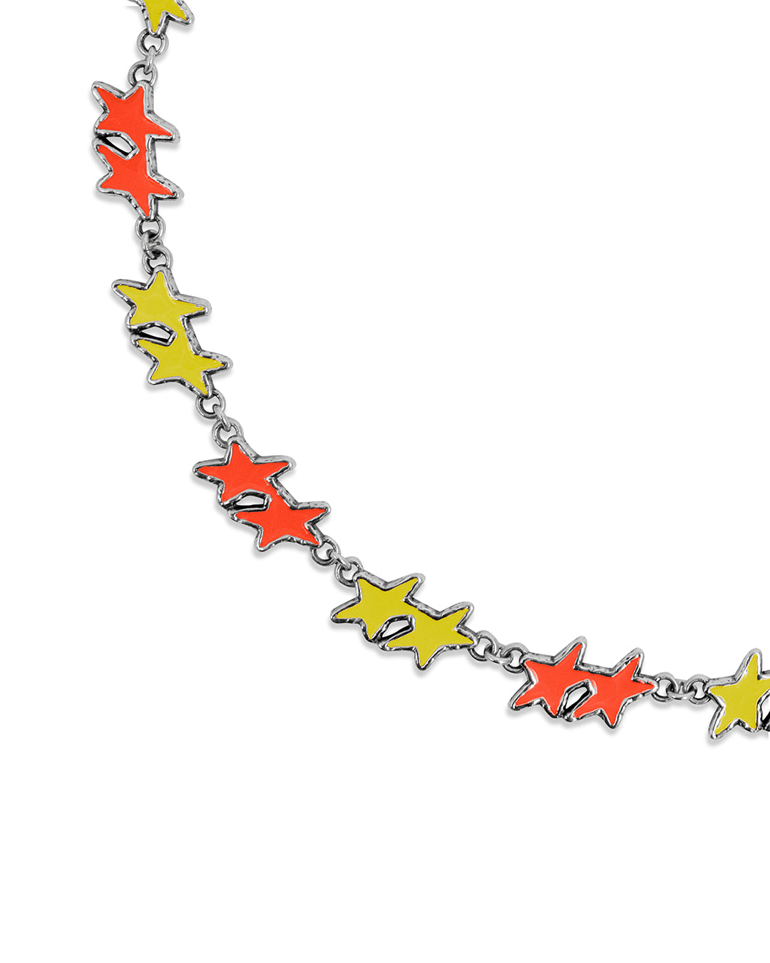 Yellow / Orange Melted Stars Necklace