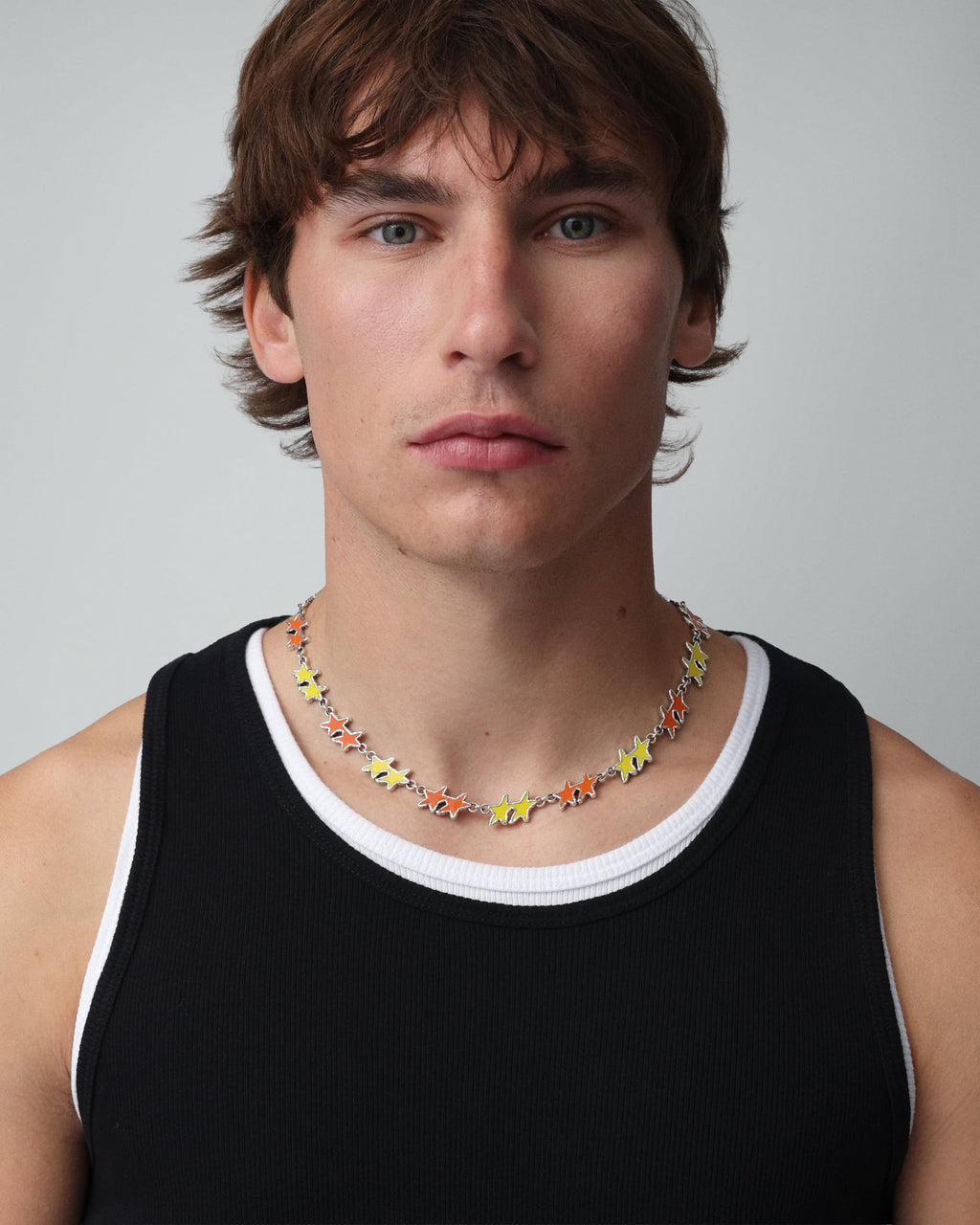 Yellow / Orange Melted Stars Necklace