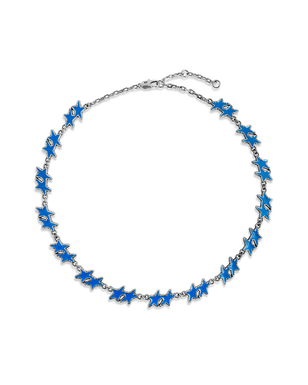 Light Blue Melted Stars Necklace