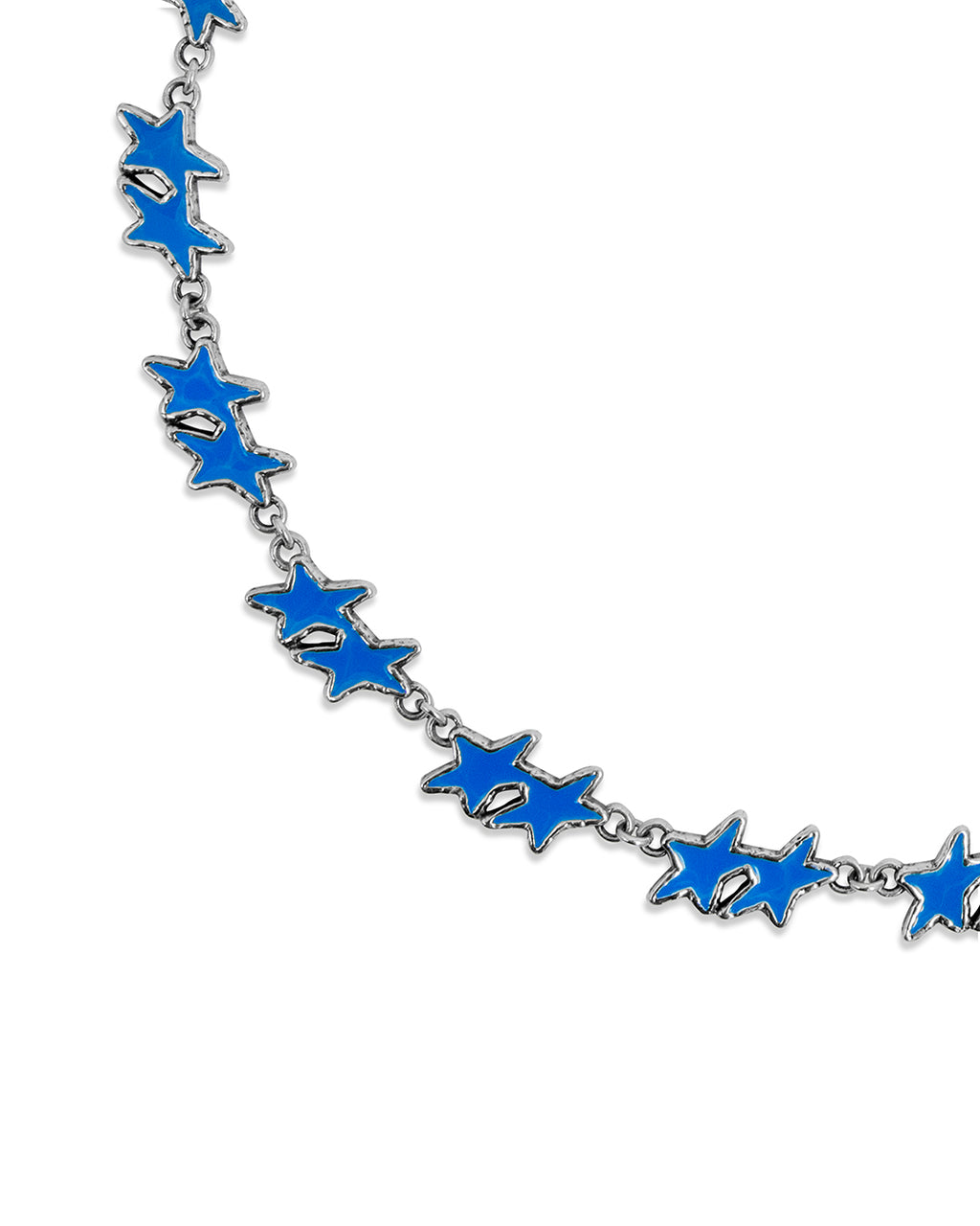 Light Blue Melted Stars Necklace