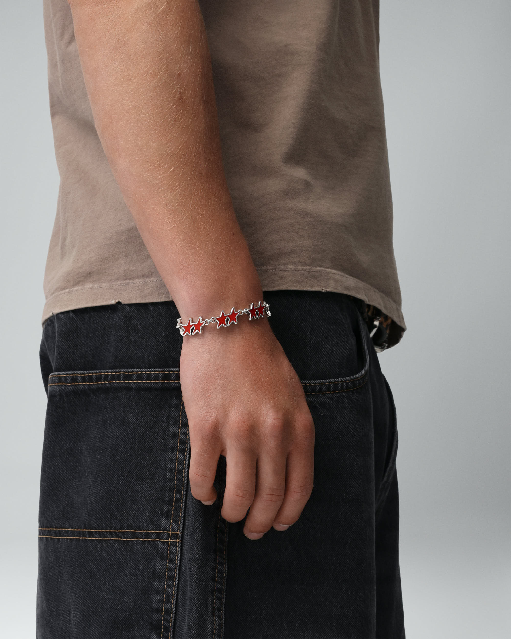 Red Melted Stars Bracelet