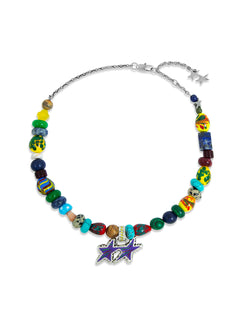 Beaded Melted Stars Necklace