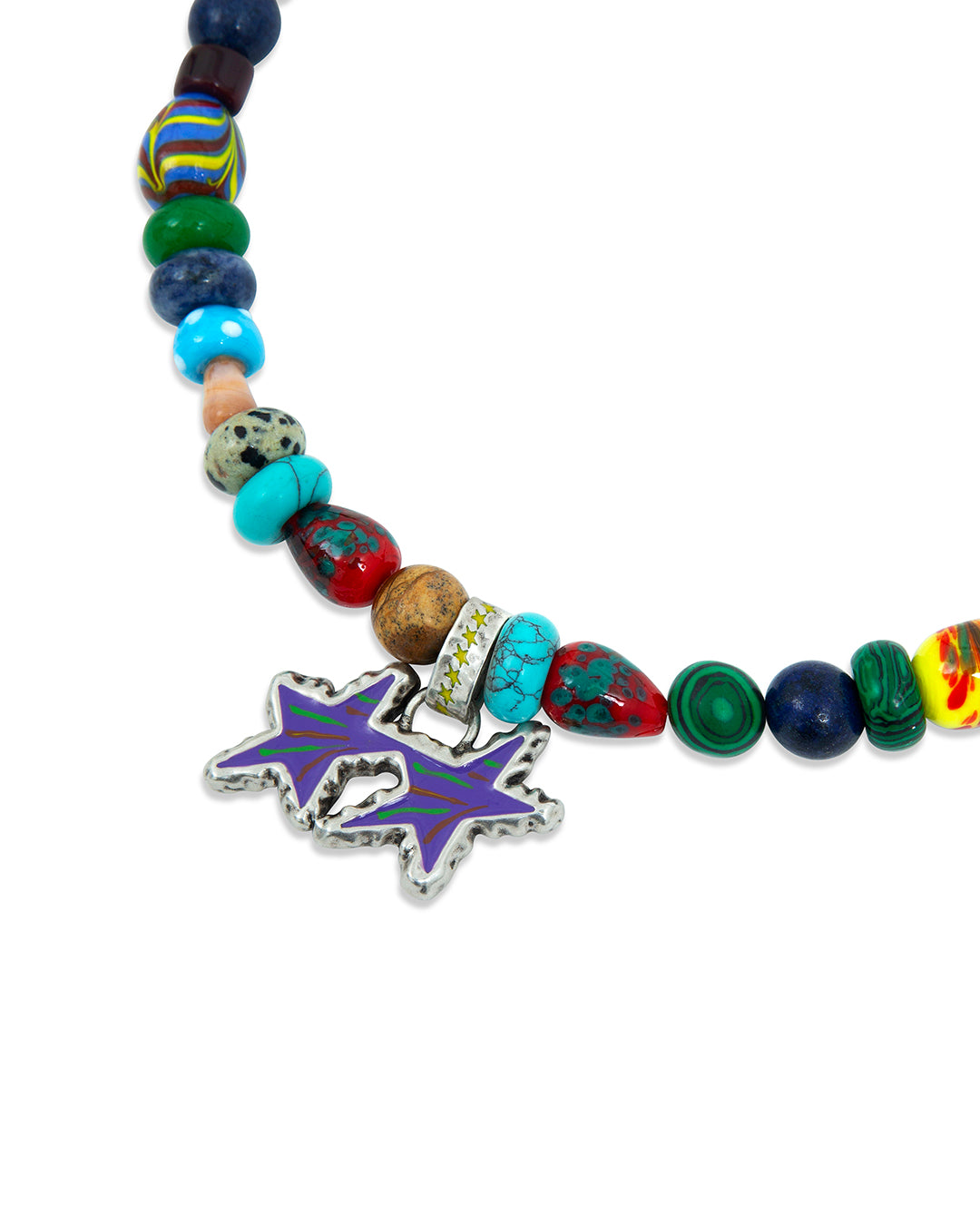 Beaded Melted Stars Necklace
