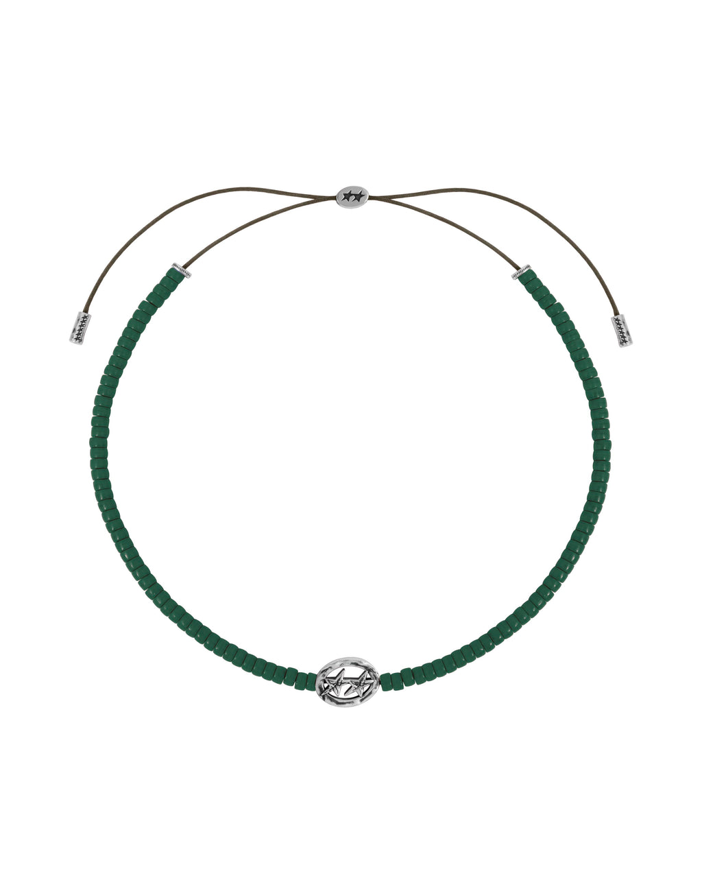 Green Beaded Superstar Necklace