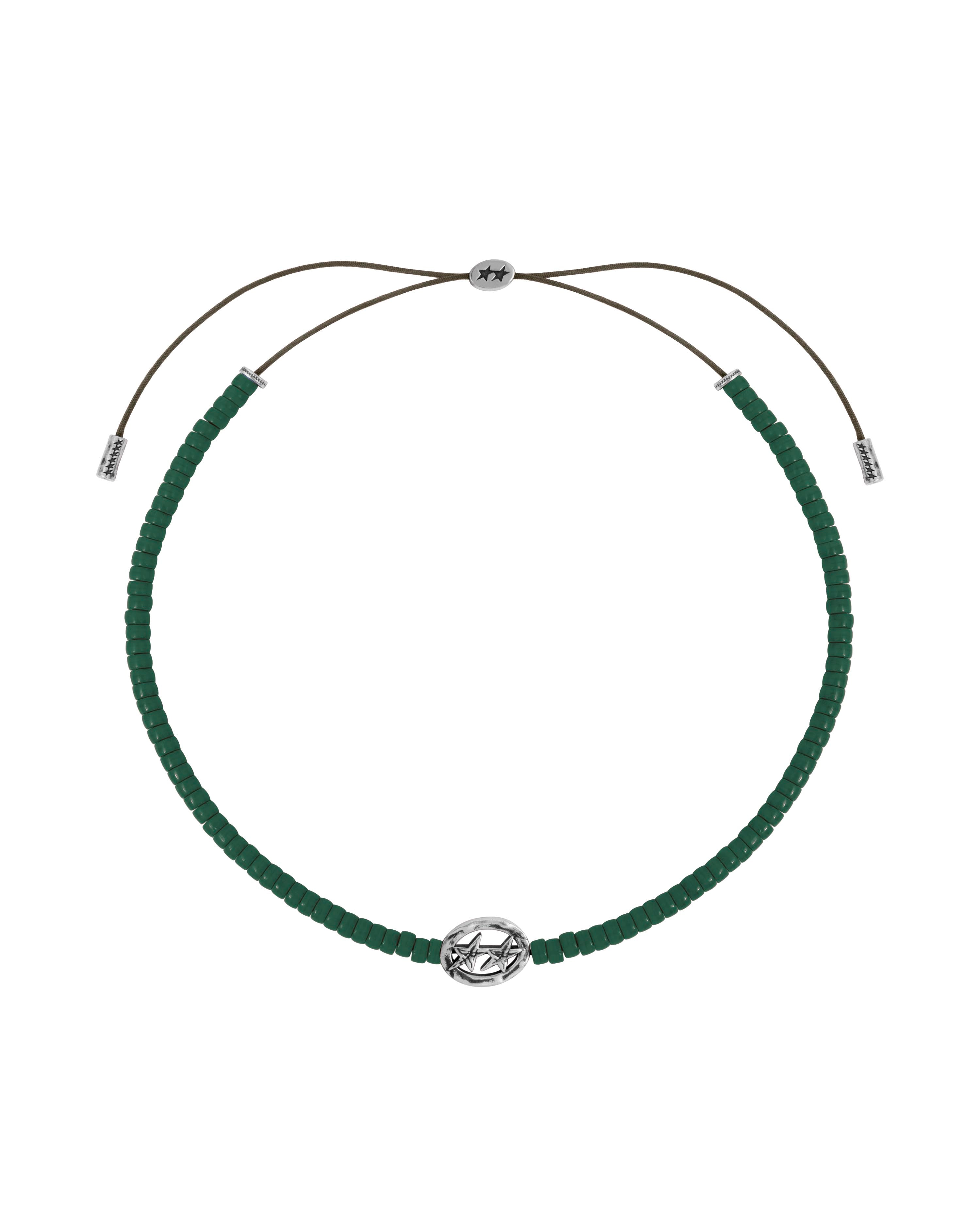 Green Beaded Superstar Necklace