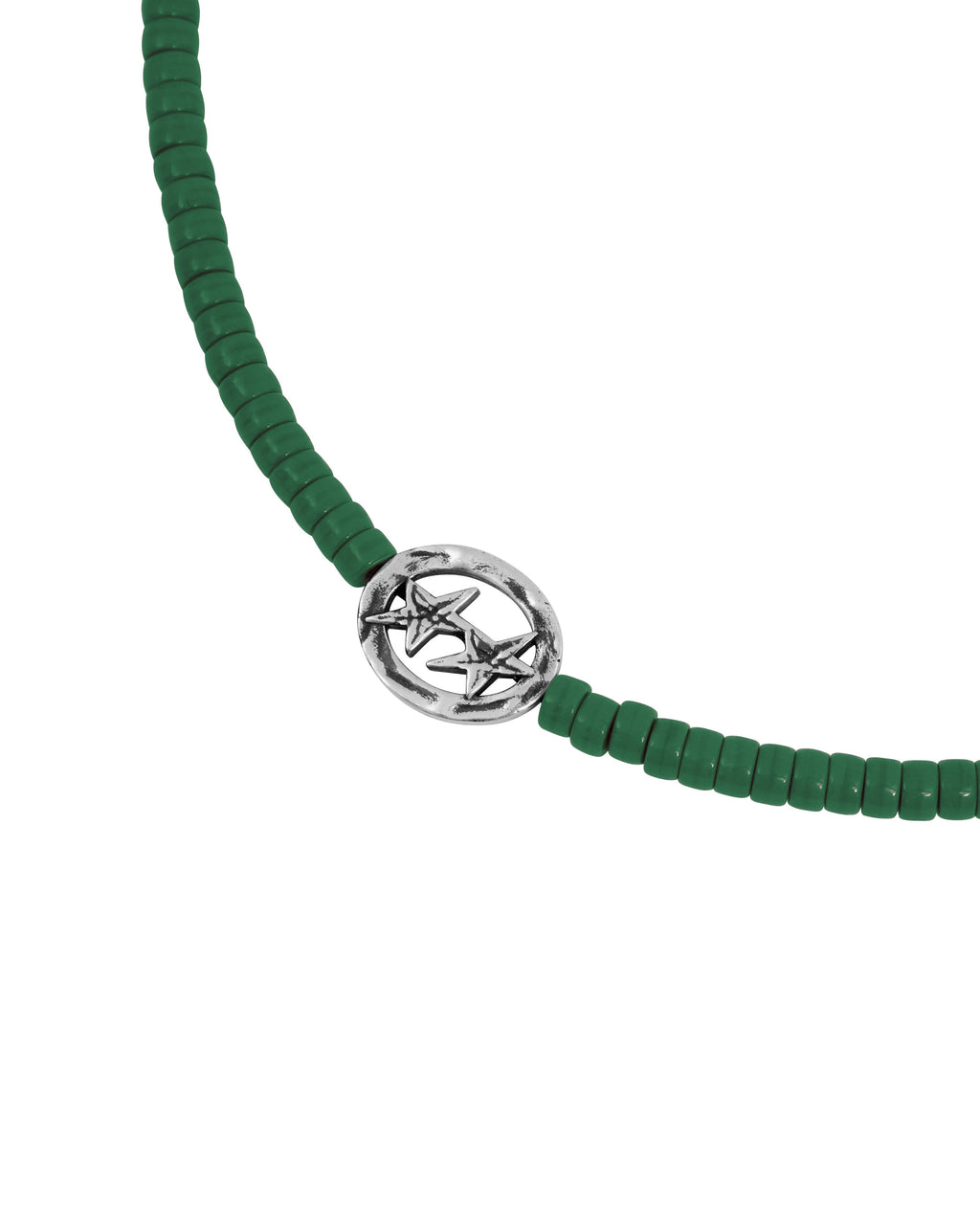 Green Beaded Superstar Necklace