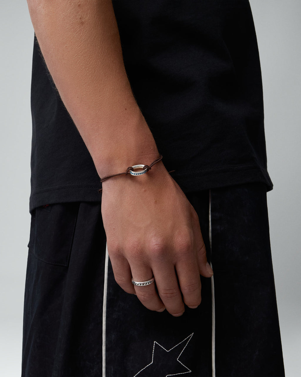Blue Knotted Link Bracelet M