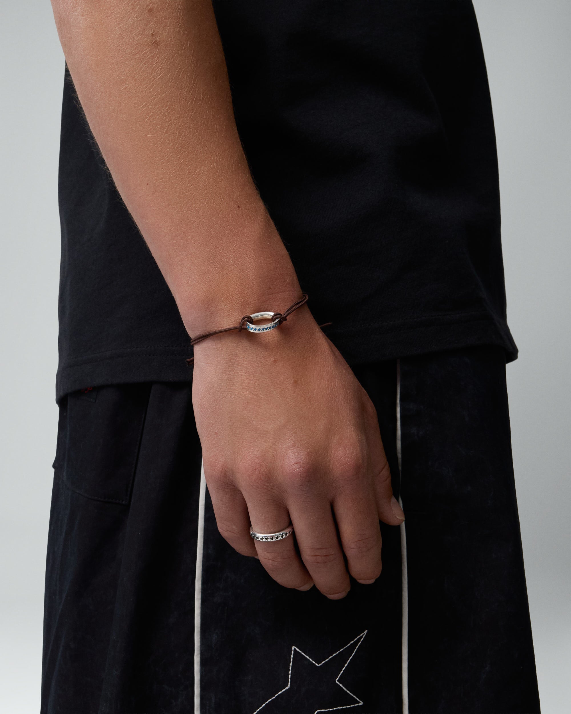 Blue Knotted Link Bracelet M