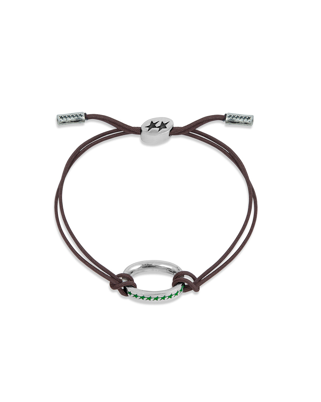 Green Knotted Link Bracelet L