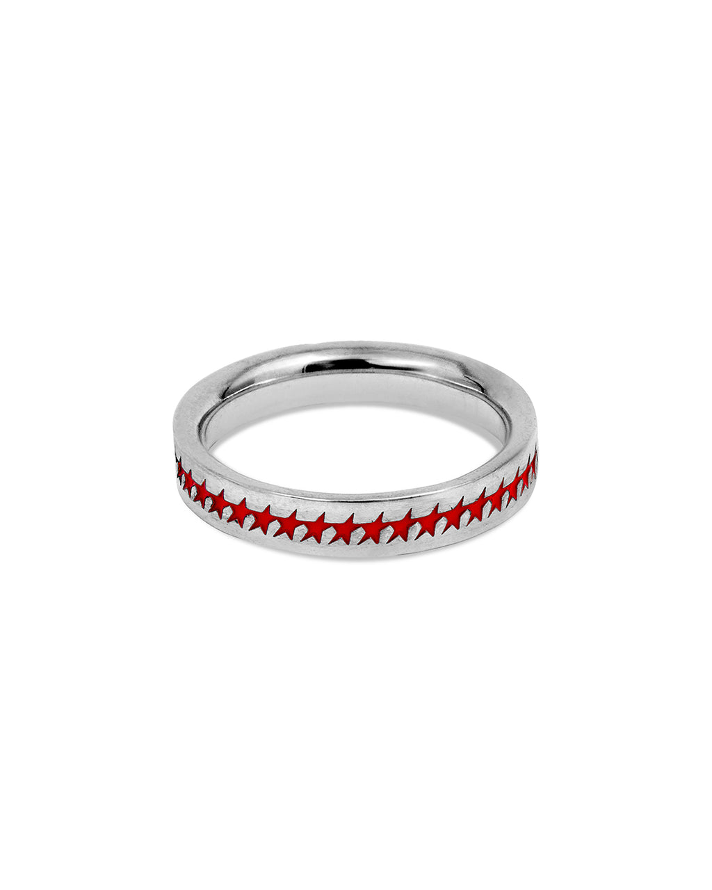 Red Enameled Starline Ring