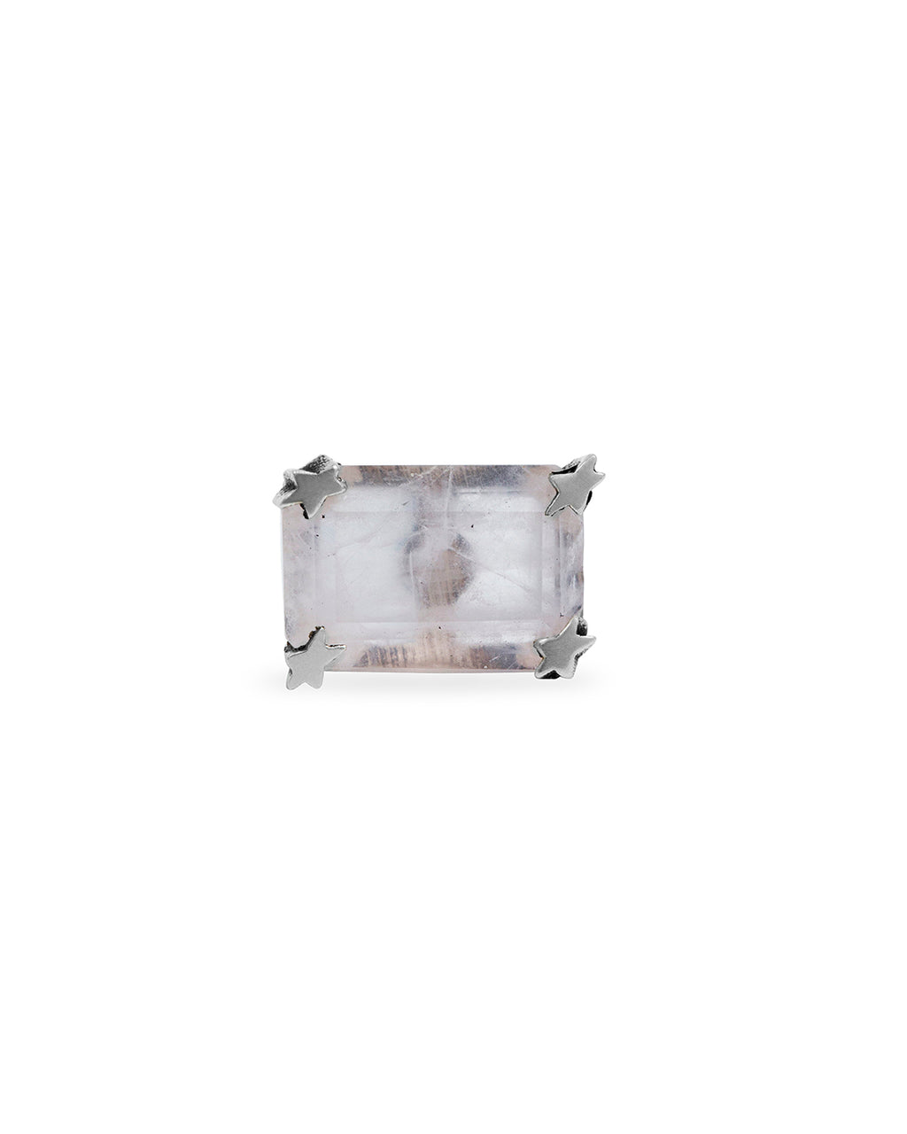White Square Stone Earring