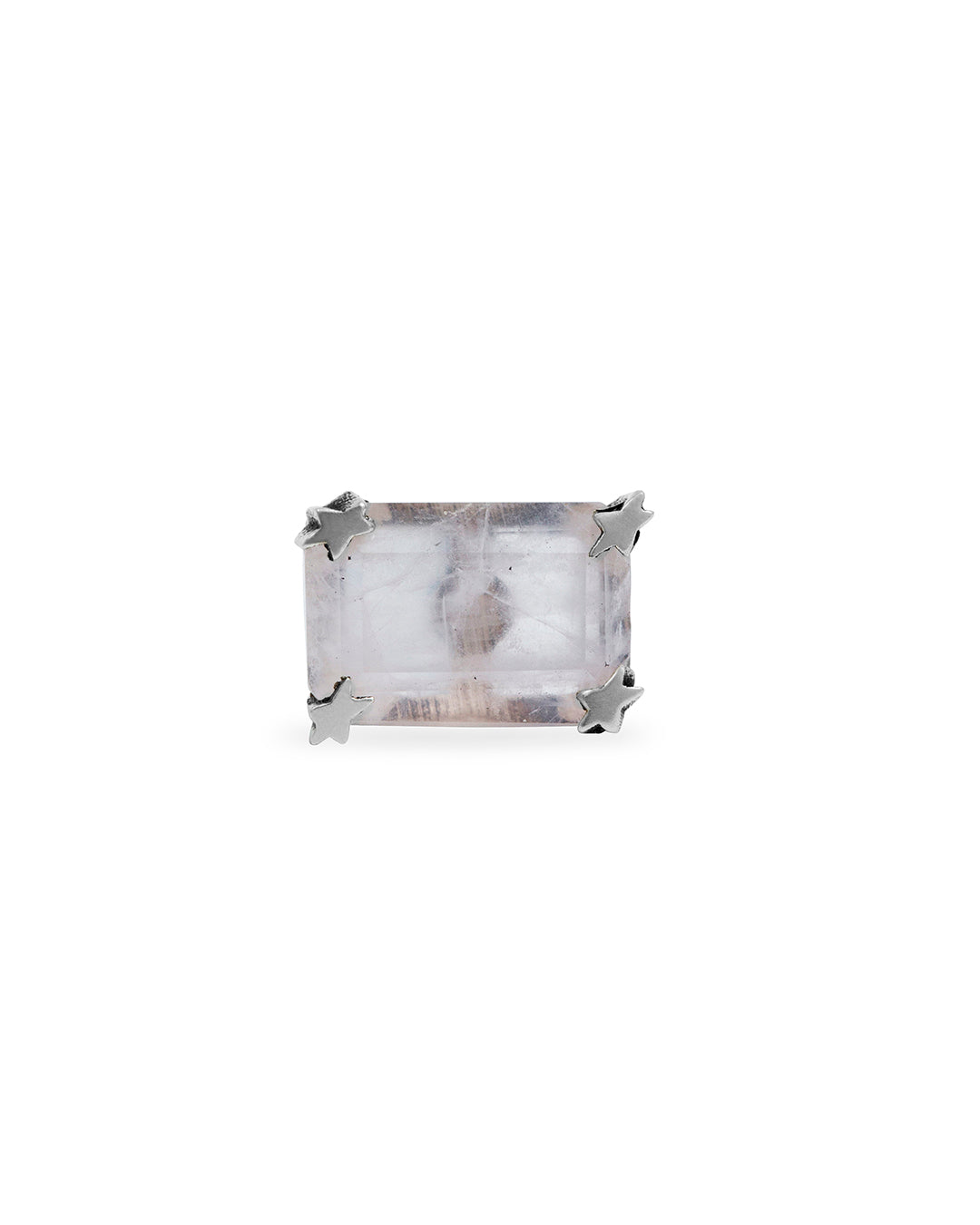 White Square Stone Earring