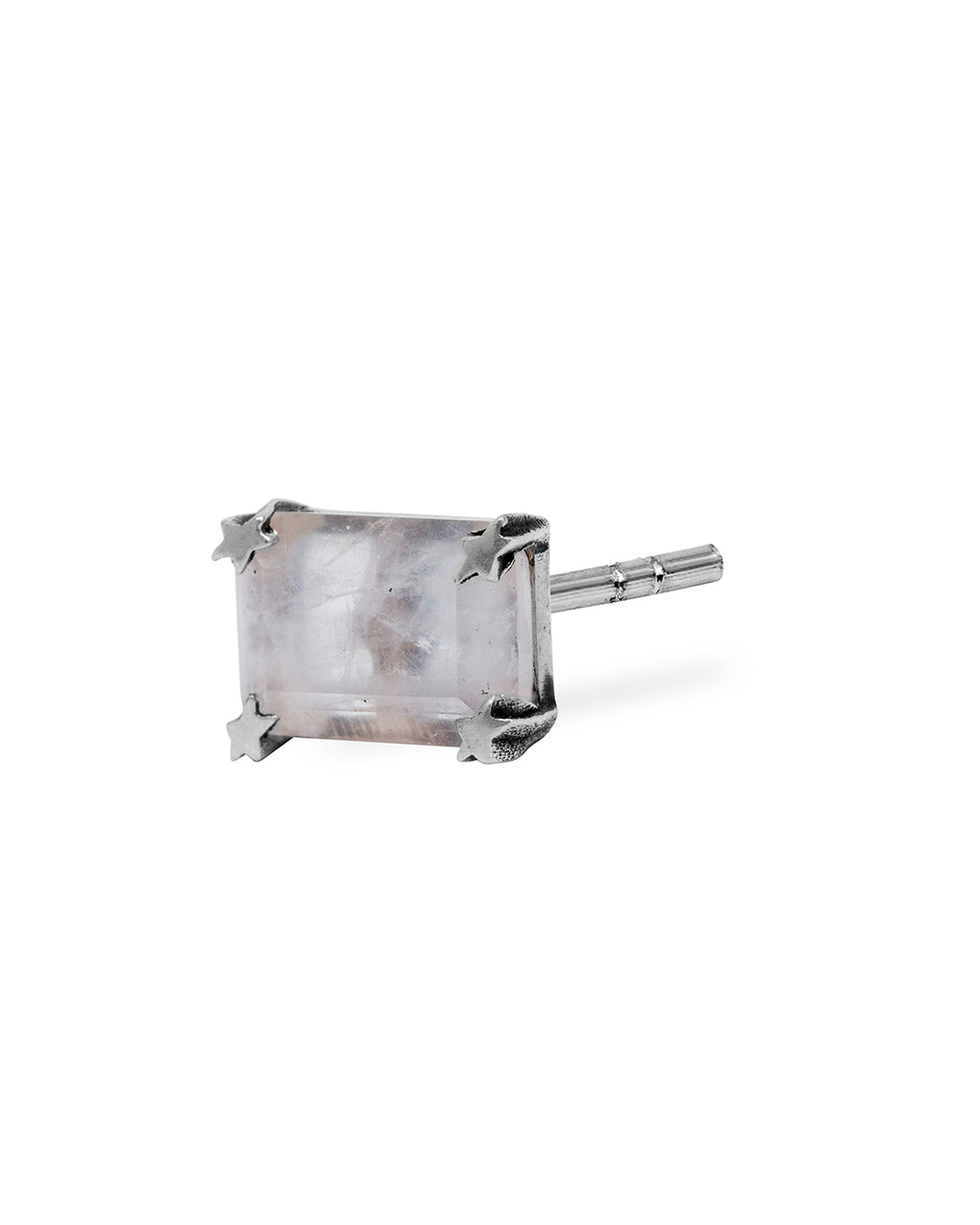 White Square Stone Earring