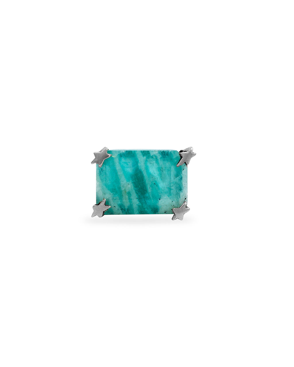 Green Square Stone Earring
