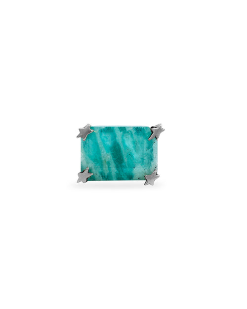 Green Square Stone Earring