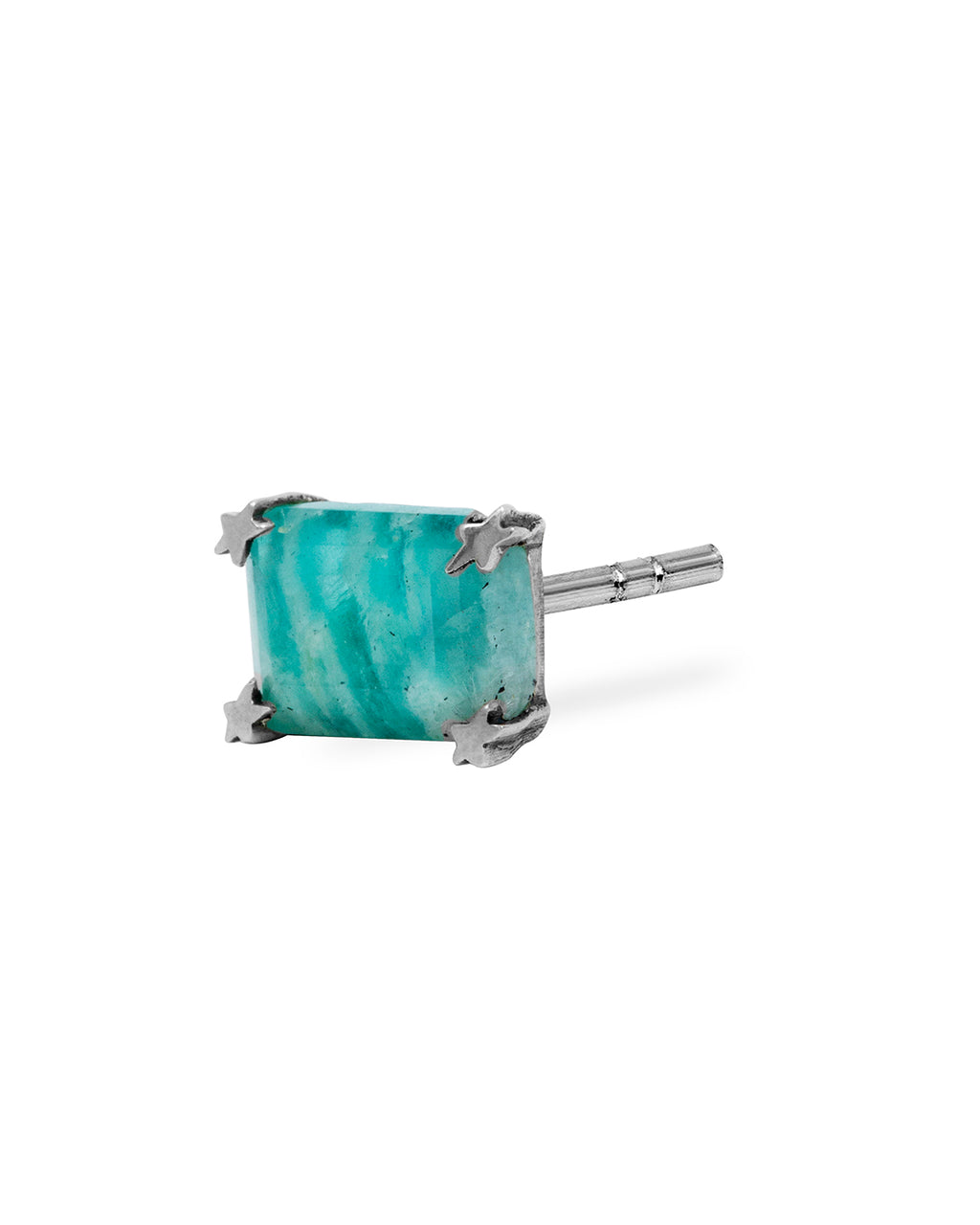 Green Square Stone Earring