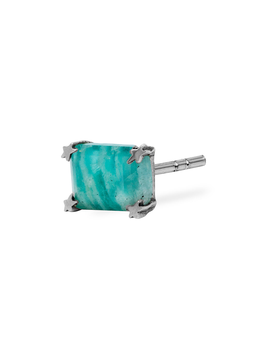 Green Square Stone Earring