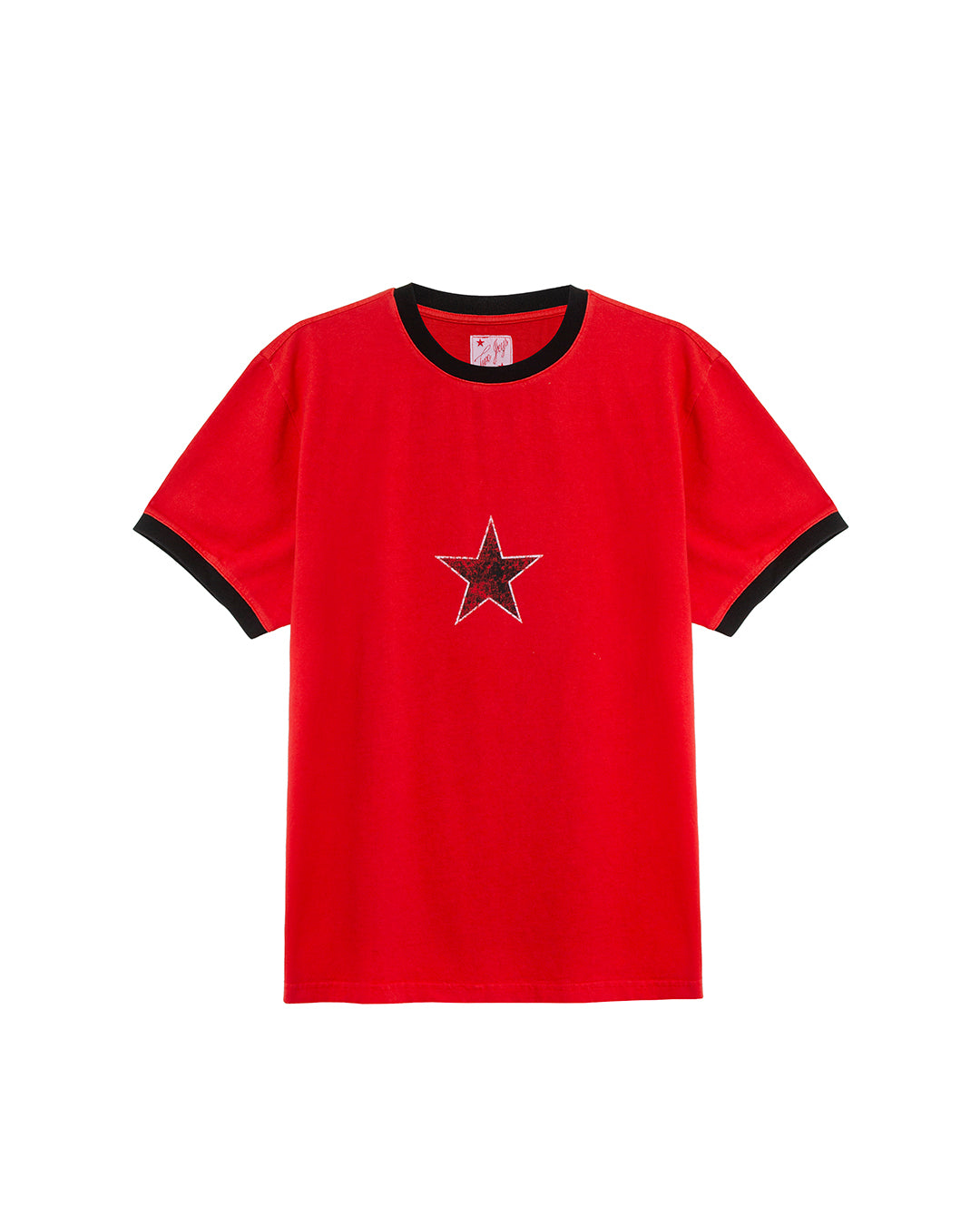Single Star Two Tone Tee Red
