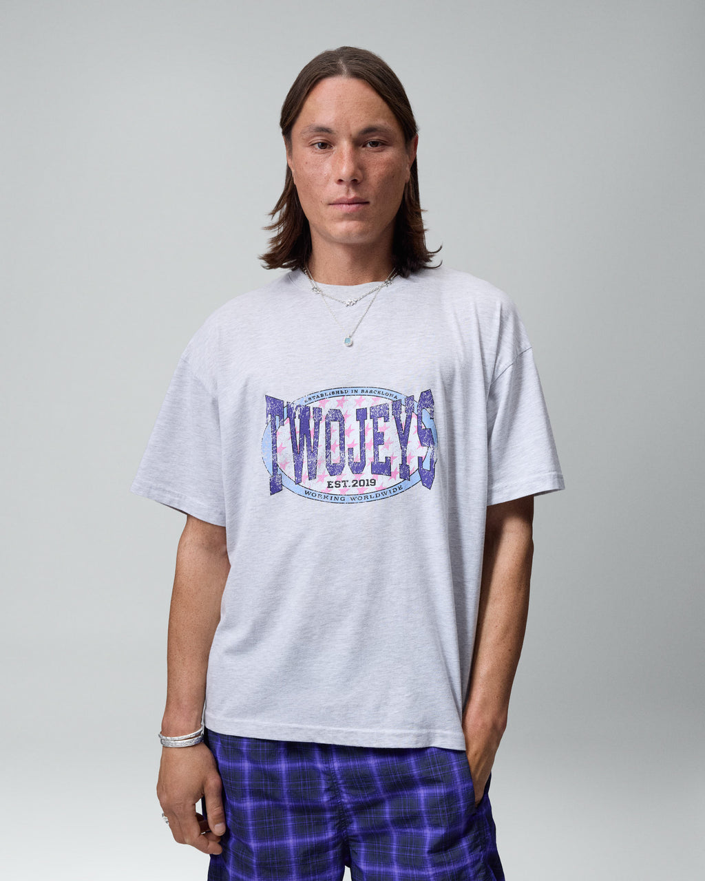 Worldwide Grey Melange Tee