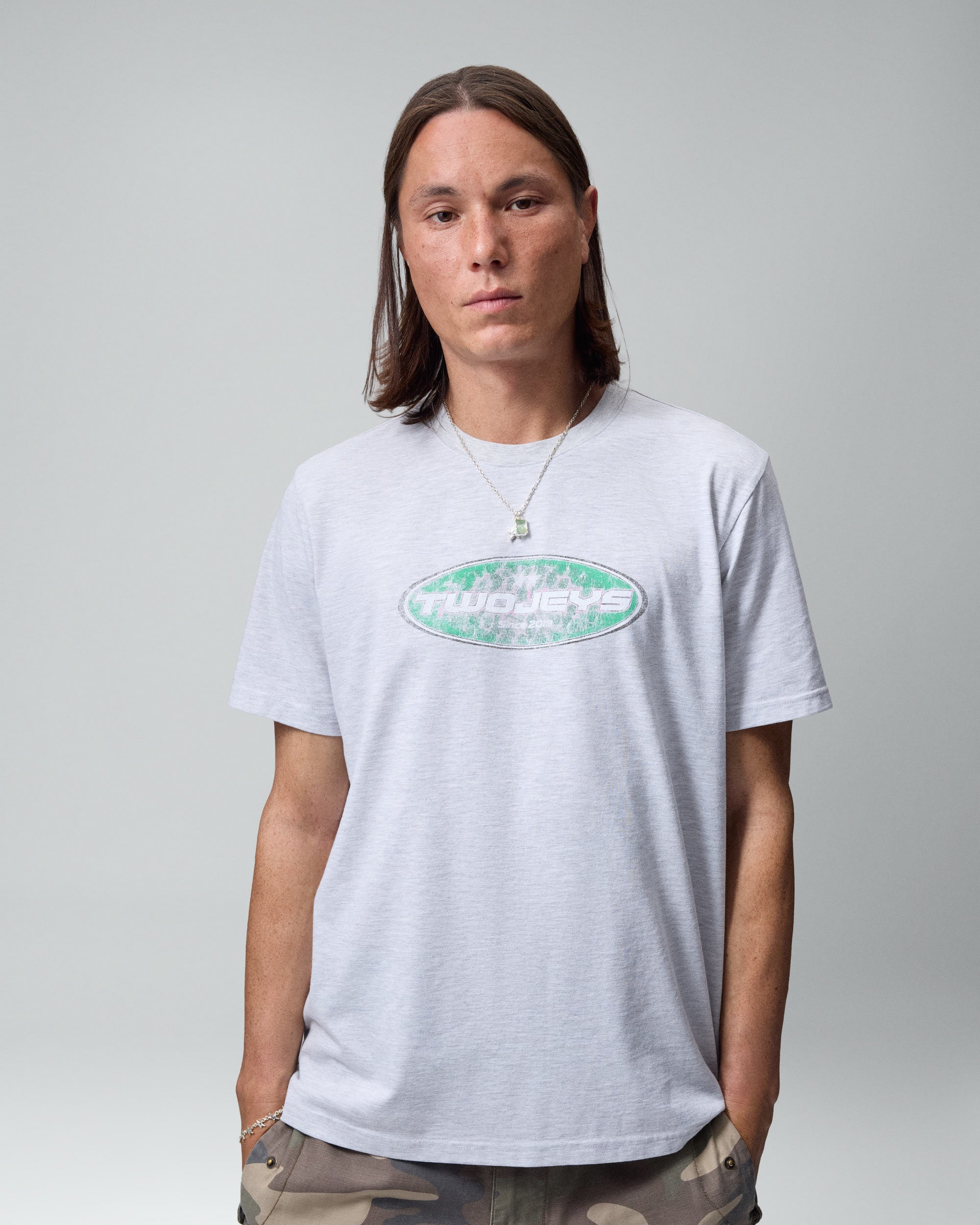 Twojeys Speedway Grey Melange Tee