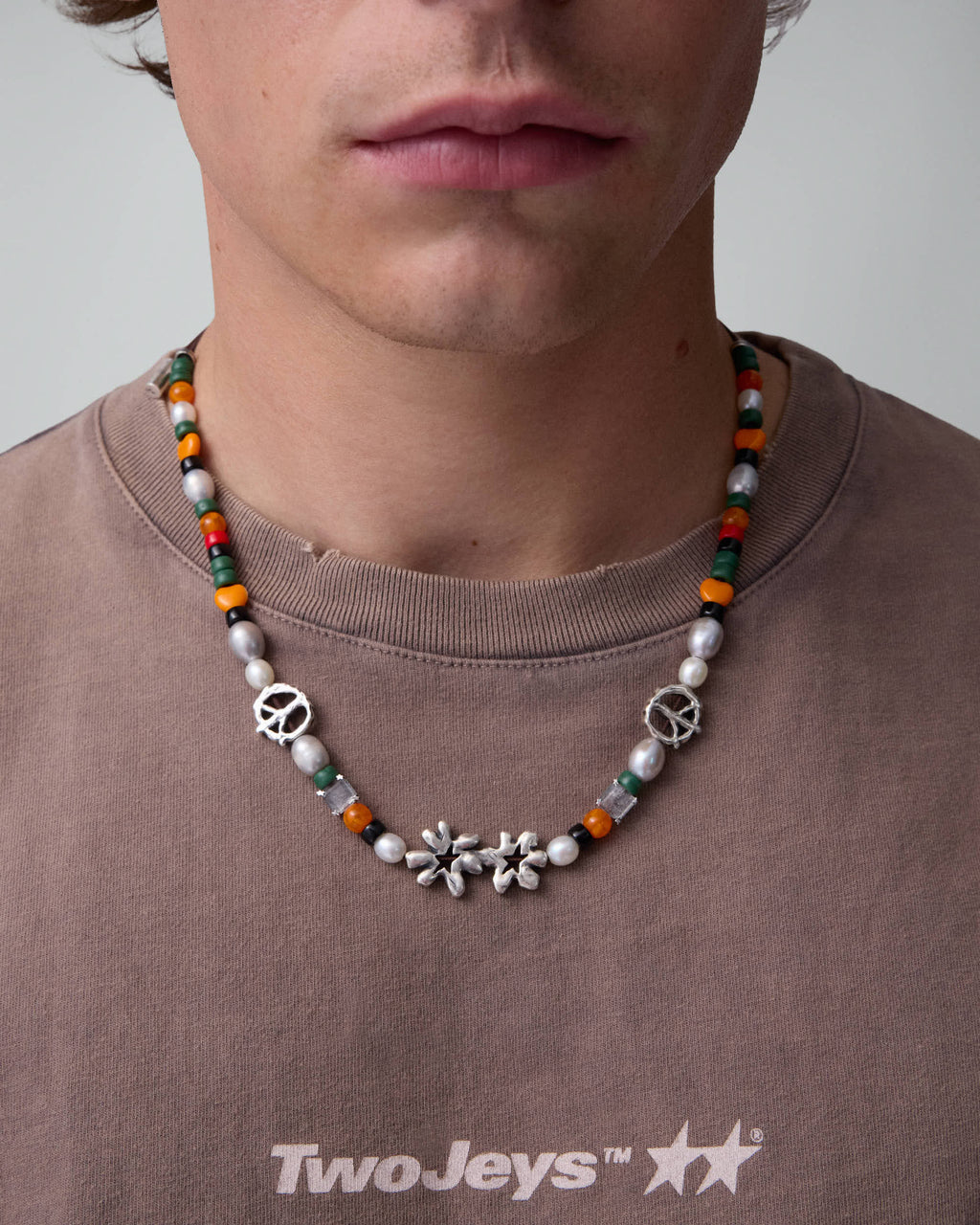 Beaded Peace Out Necklace