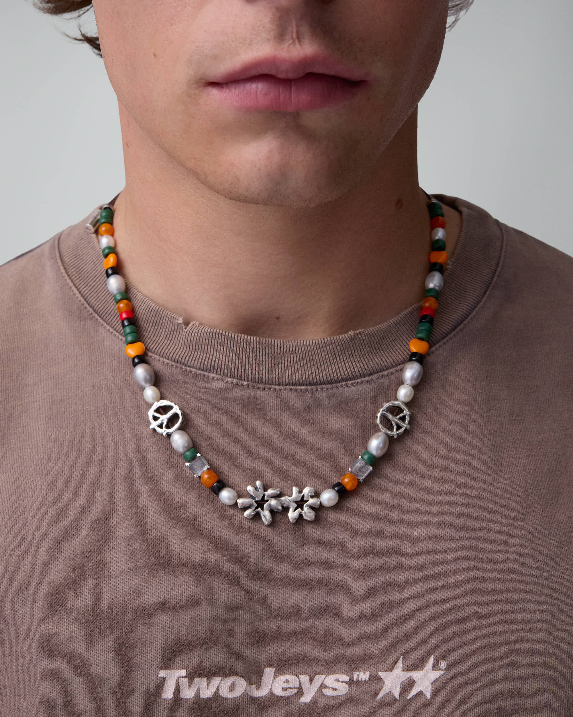 Beaded Peace Out Necklace