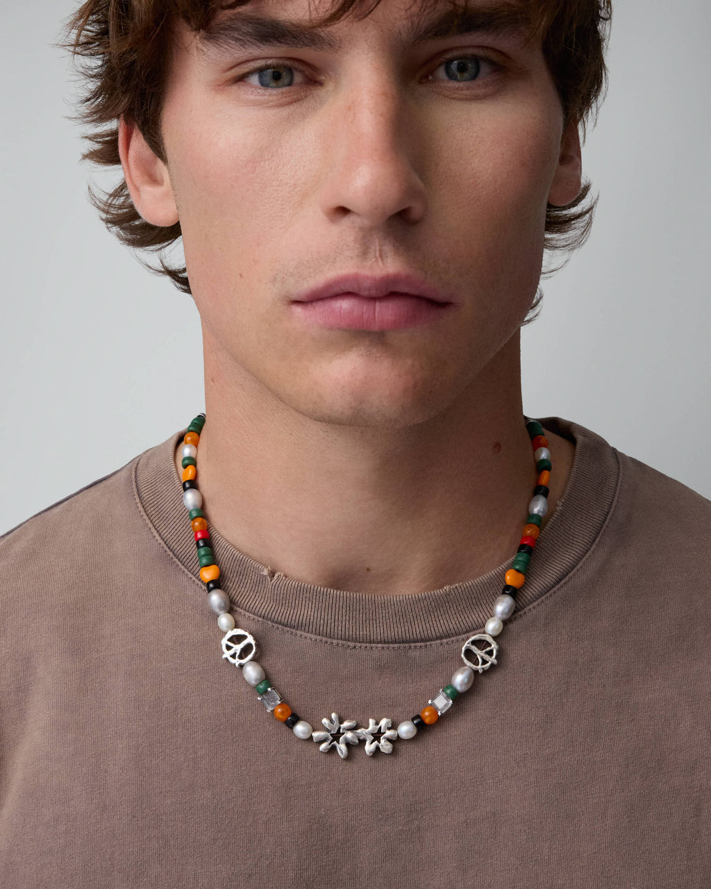Beaded Peace Out Necklace
