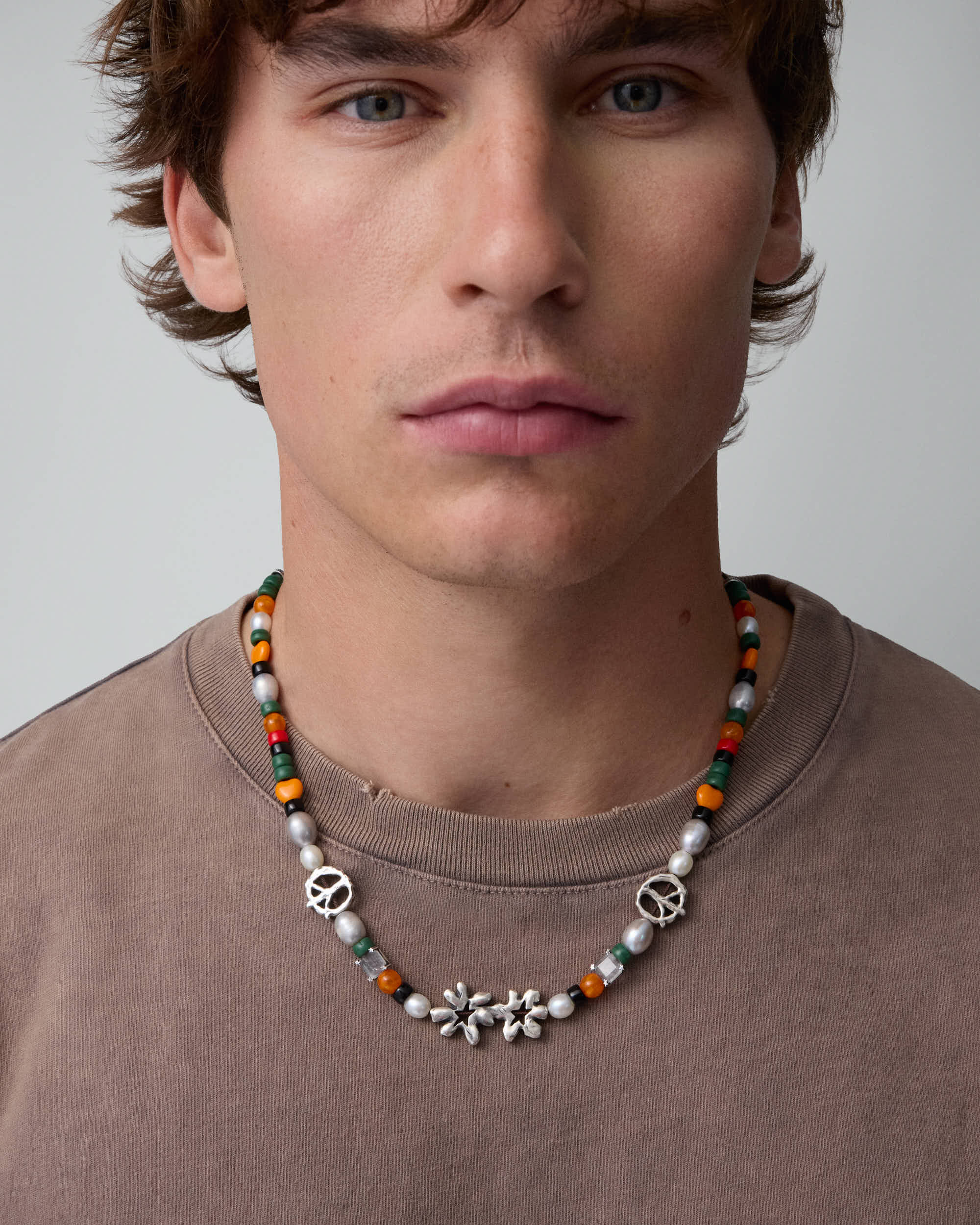 Beaded Peace Out Necklace