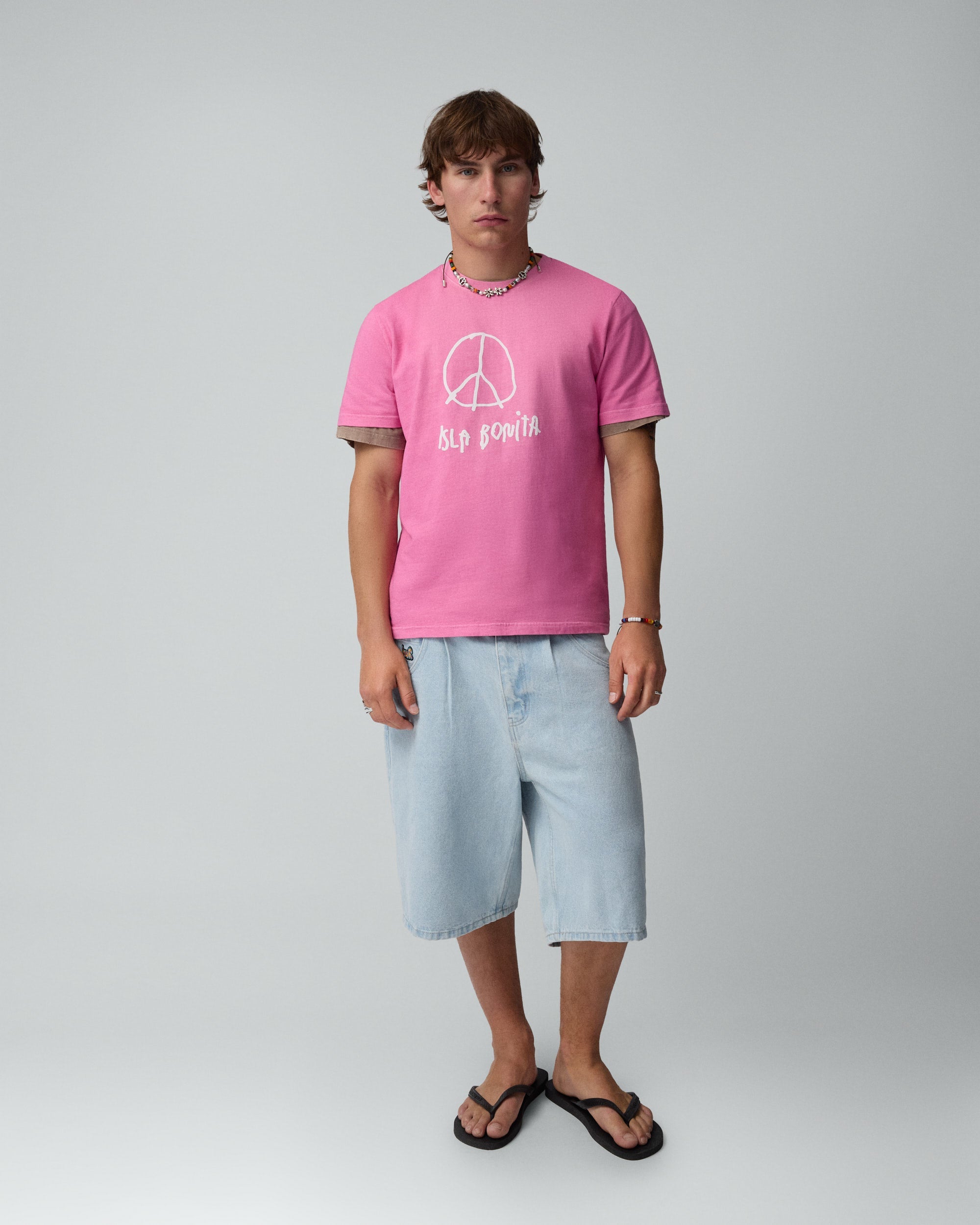 Sketchy Peace Pink Tee 1A