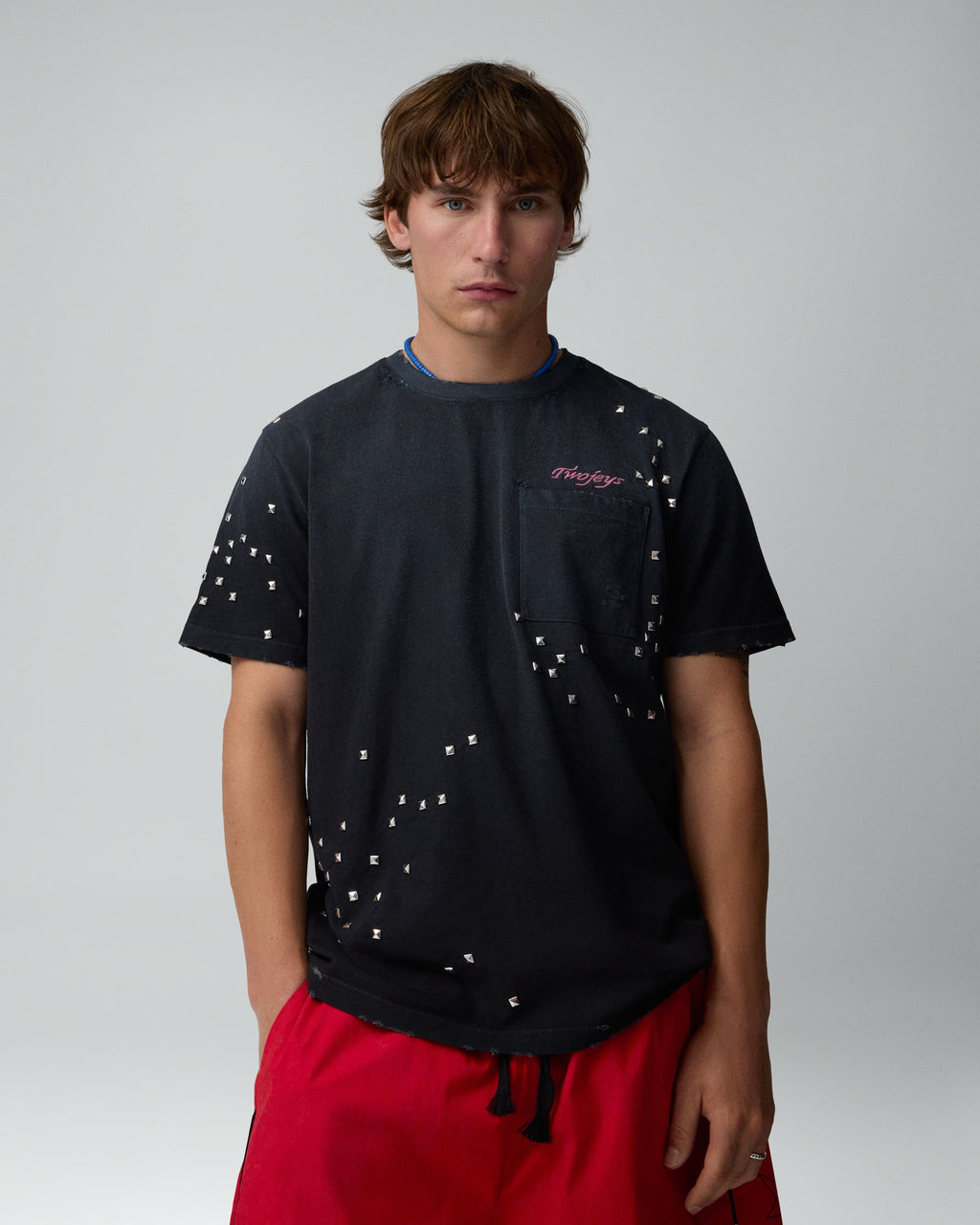 Studded Black Tee 1D