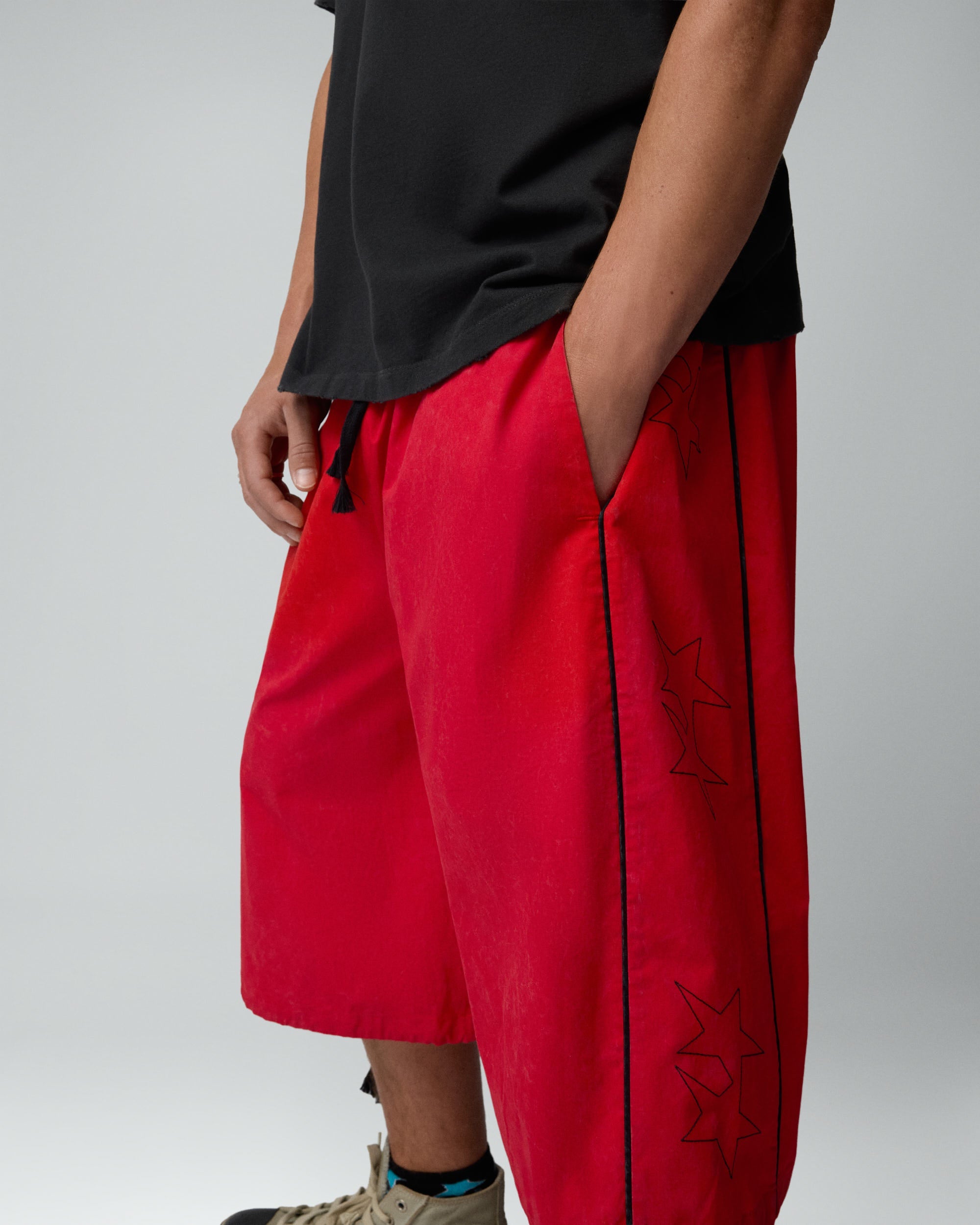 Icon Stars Red Track Pants 1E