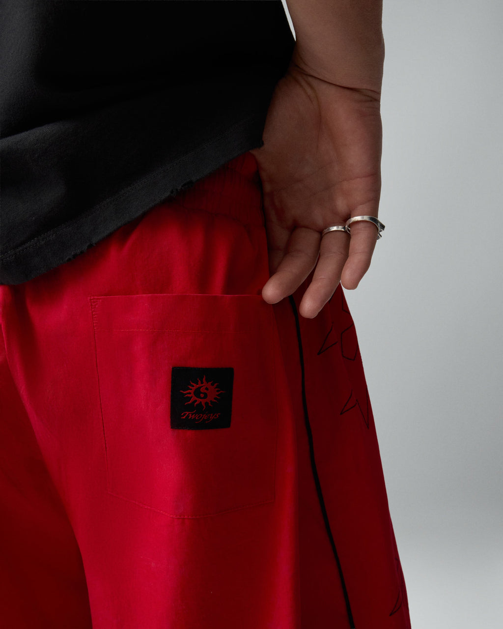 Icon Stars Red Track Pants 1F