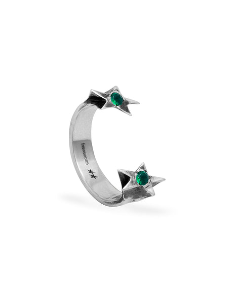 アクセサリー TwoJeys Splitted Icon Ring Splitted Icon Green Stone Toe Ring – Twojeys