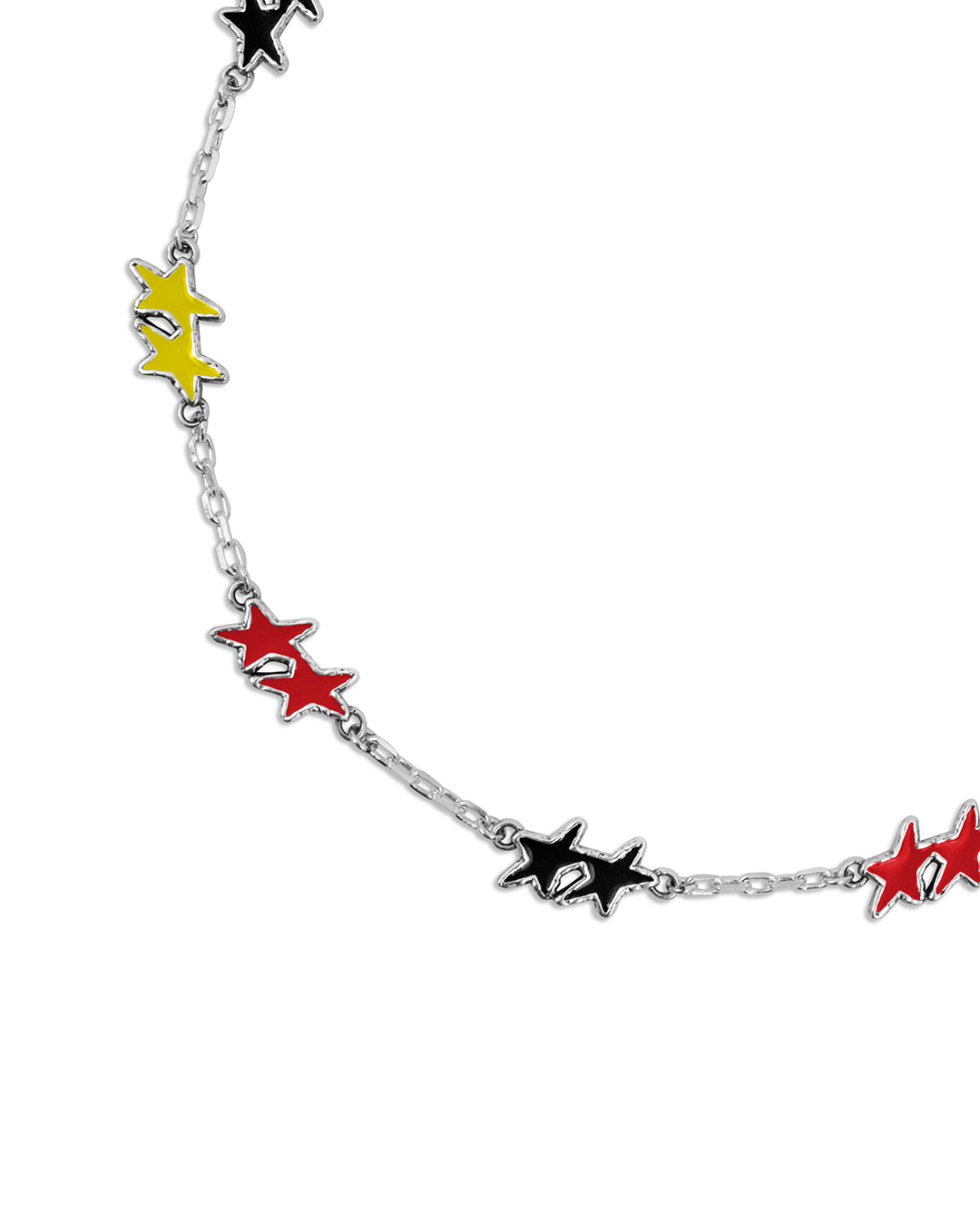 Melted Stars Necklace Black-Red-Yellow