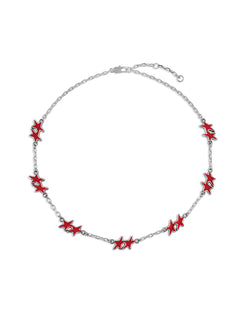 Melted Stars Necklace Red