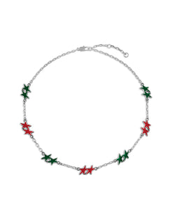 Melted Stars Necklace Red-Green