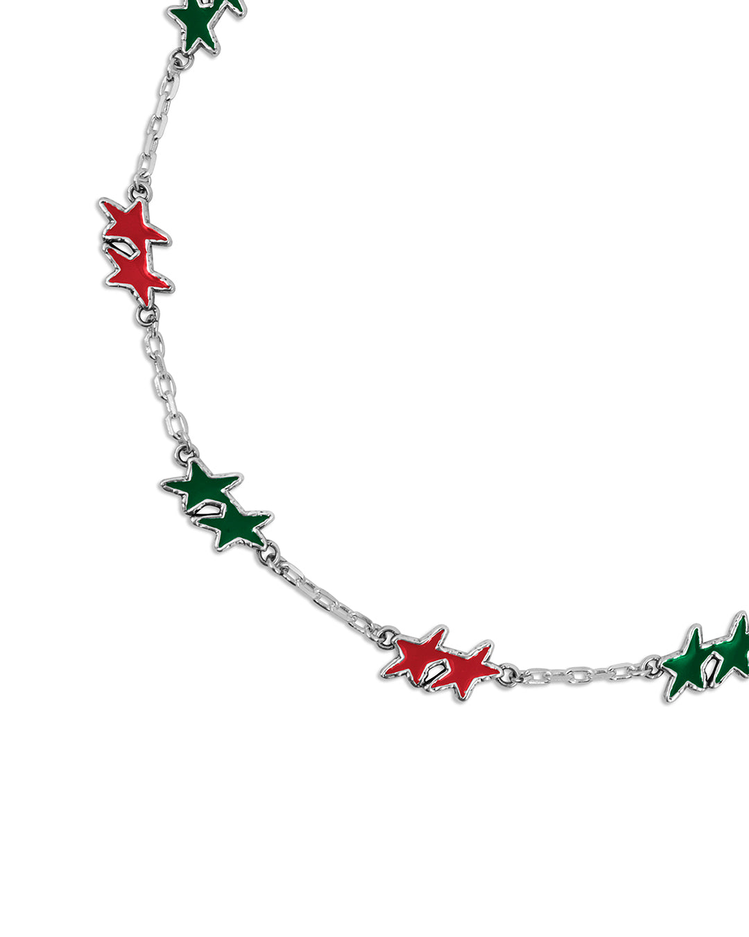 Melted Stars Necklace Red-Green