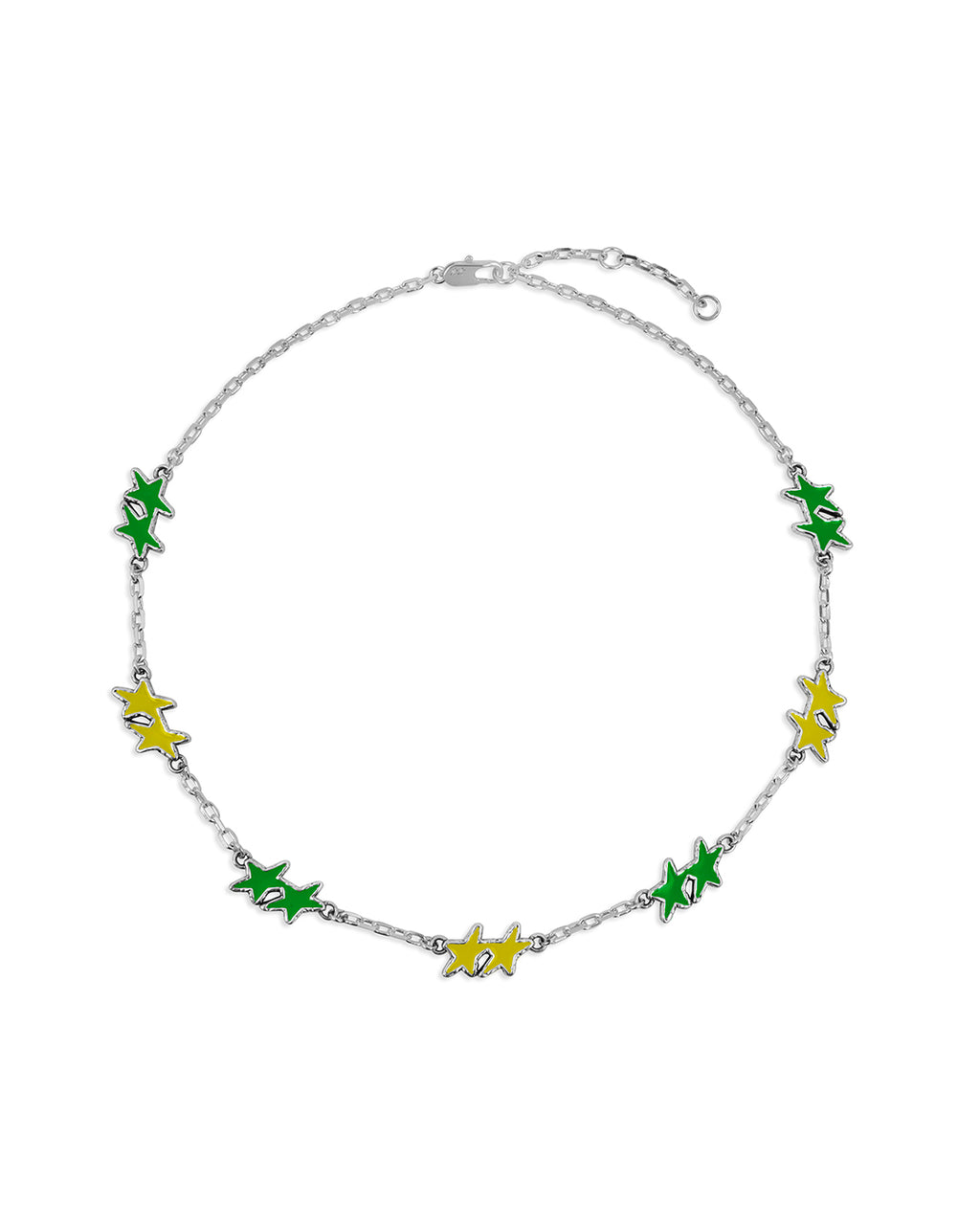 Melted Stars Necklace Yellow-Green