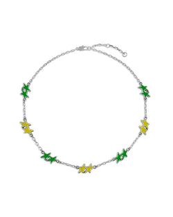 Melted Stars Necklace Yellow-Green