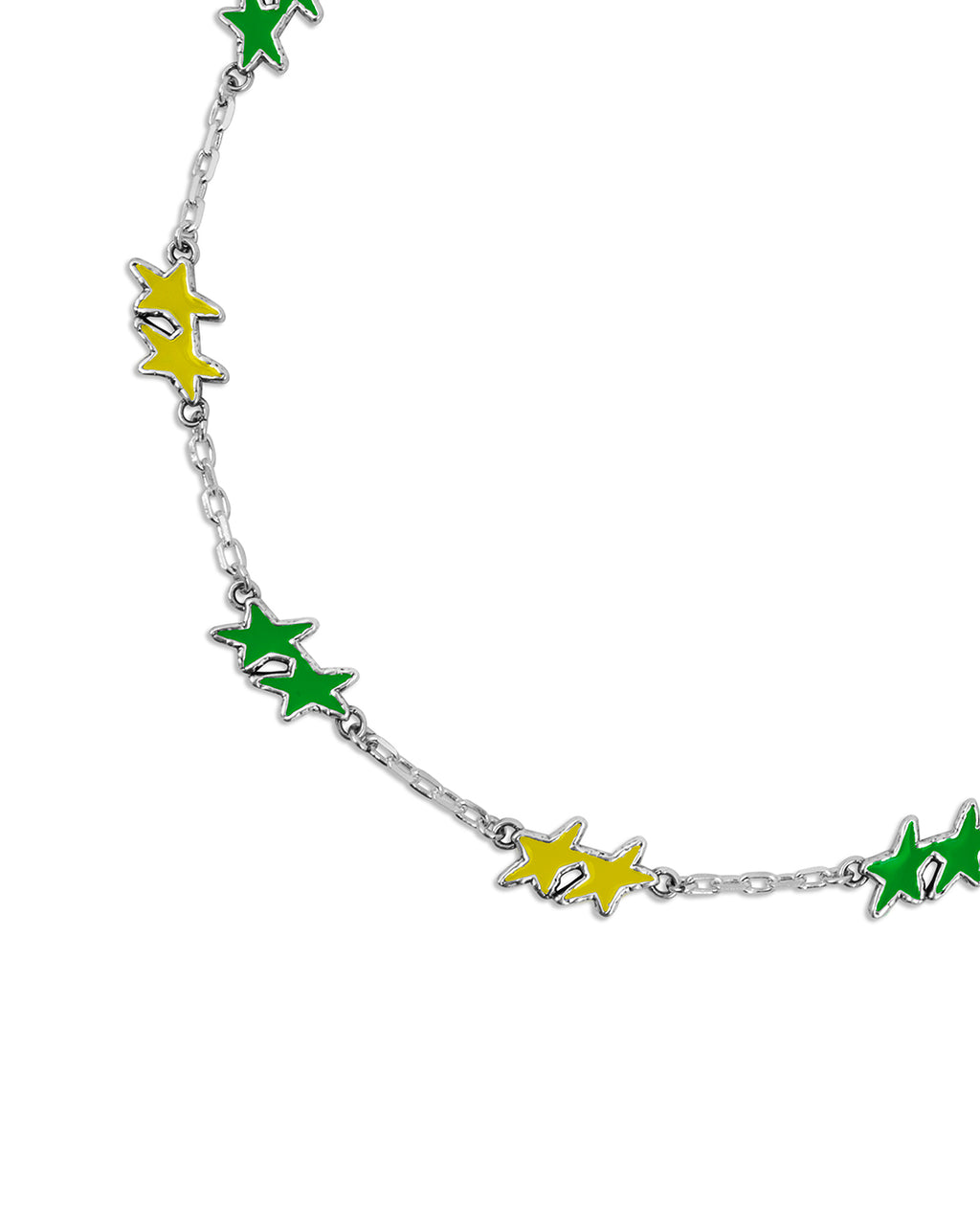 Melted Stars Necklace Yellow-Green