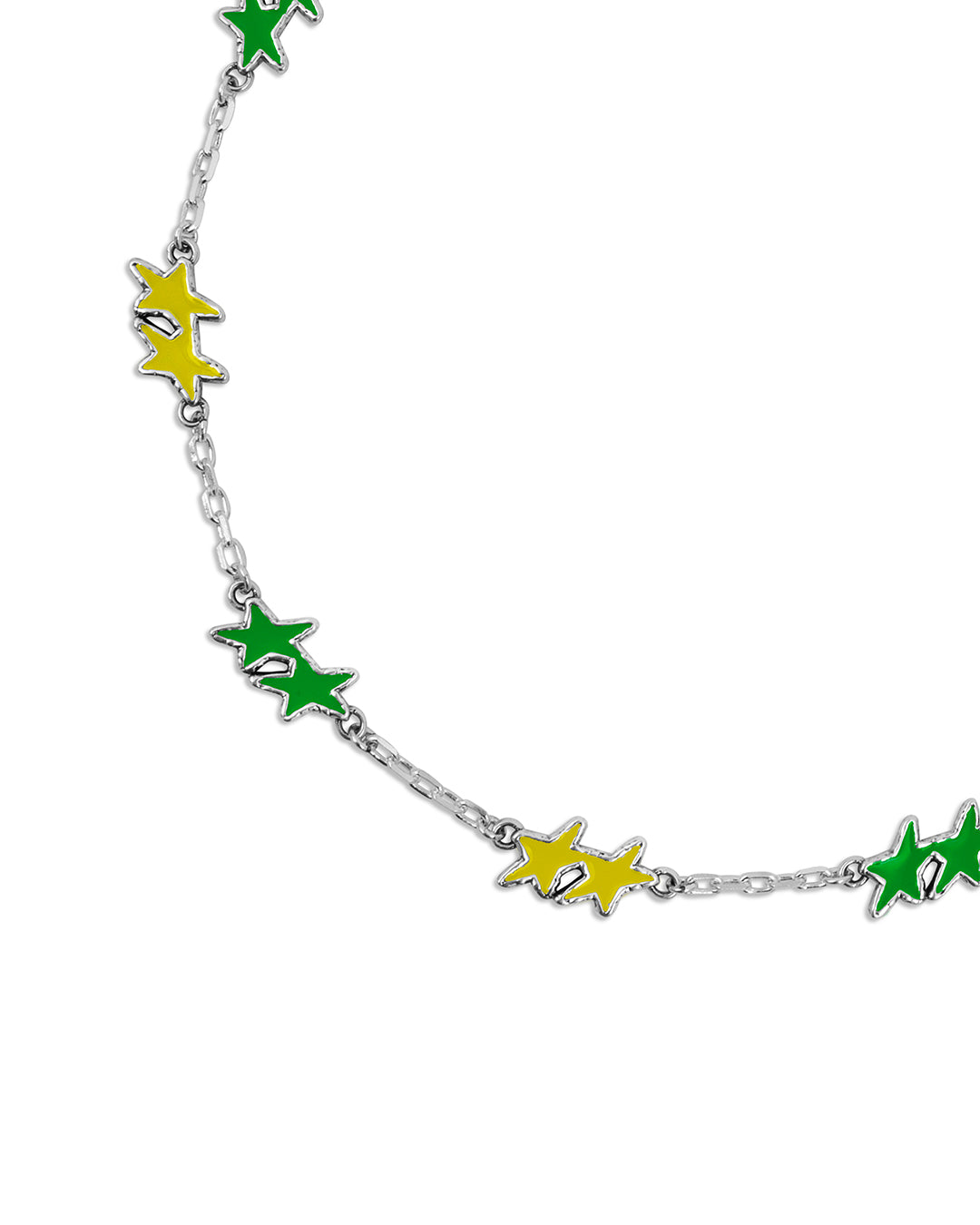 Melted Stars Necklace Yellow-Green