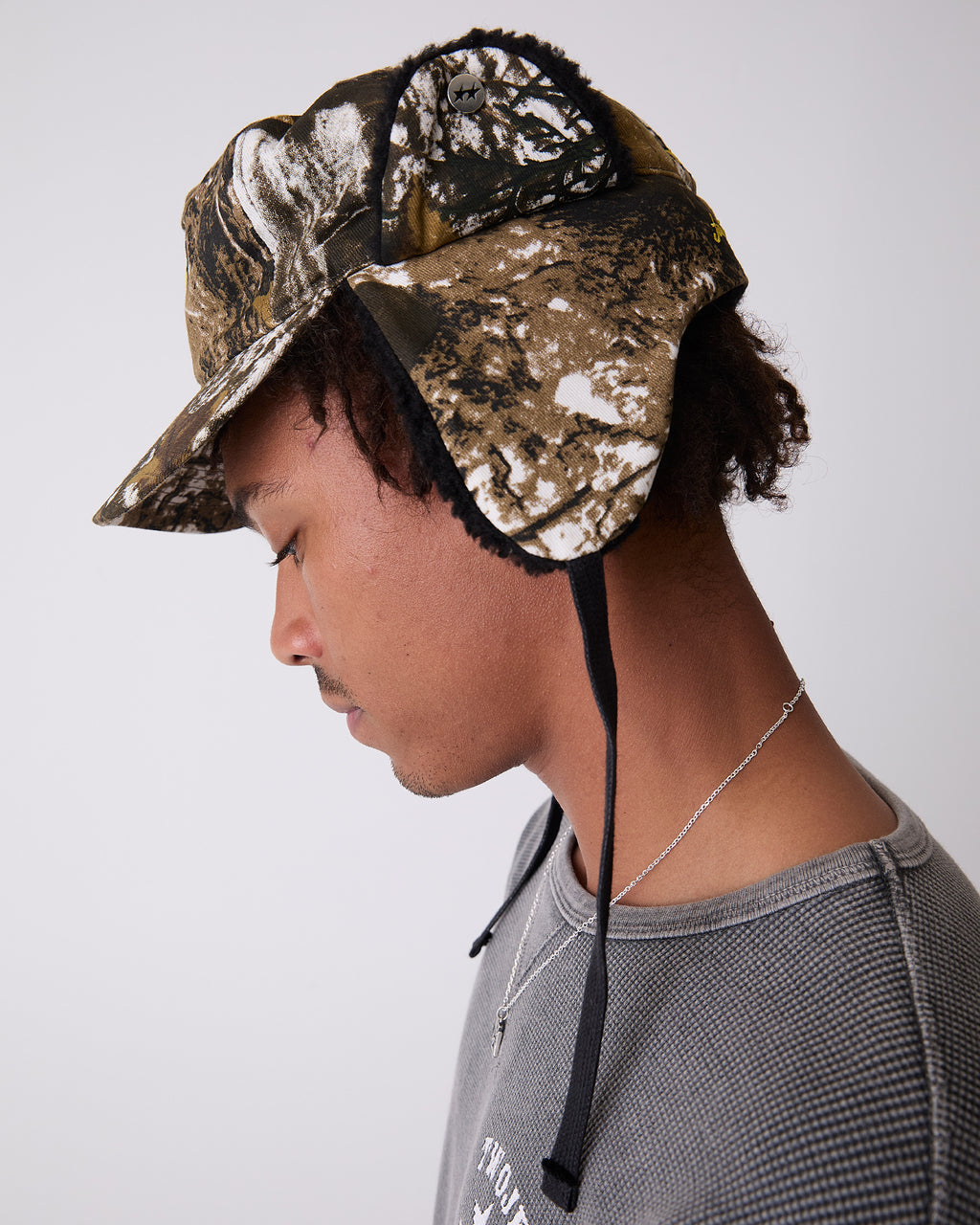 TJ Initials Camo Earflap
