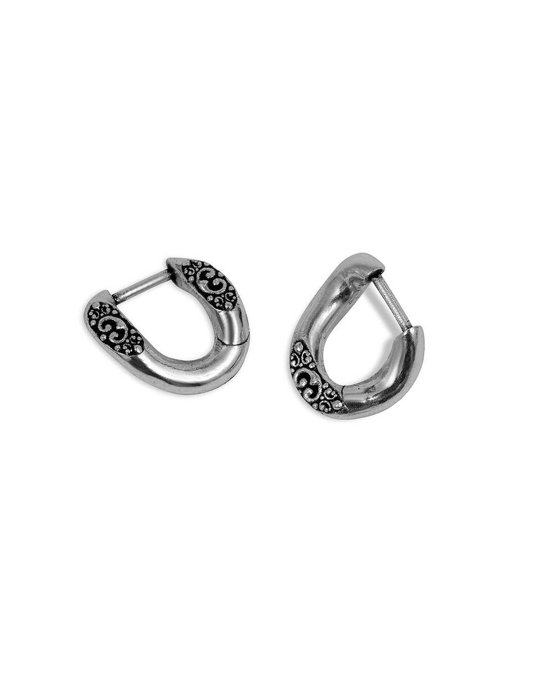 Ornamental Cuban Link Earrings – front view