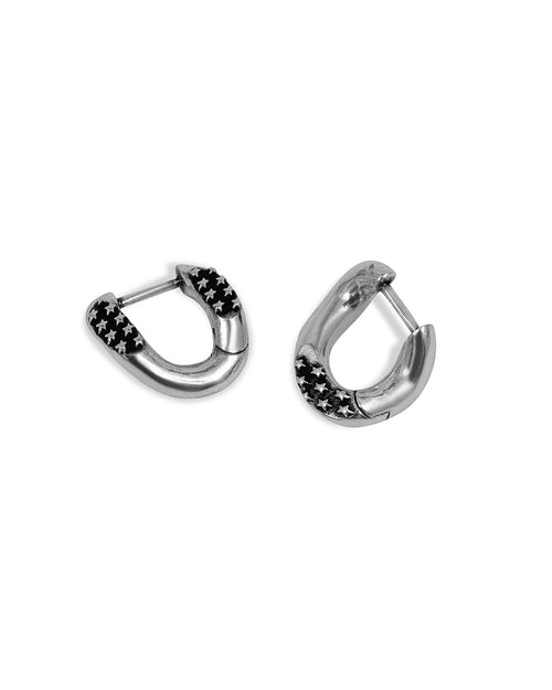 All-over Cuban Link Earrings – vista frontal