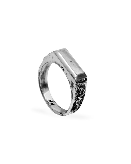Textured Rectangular Ring – vista frontal