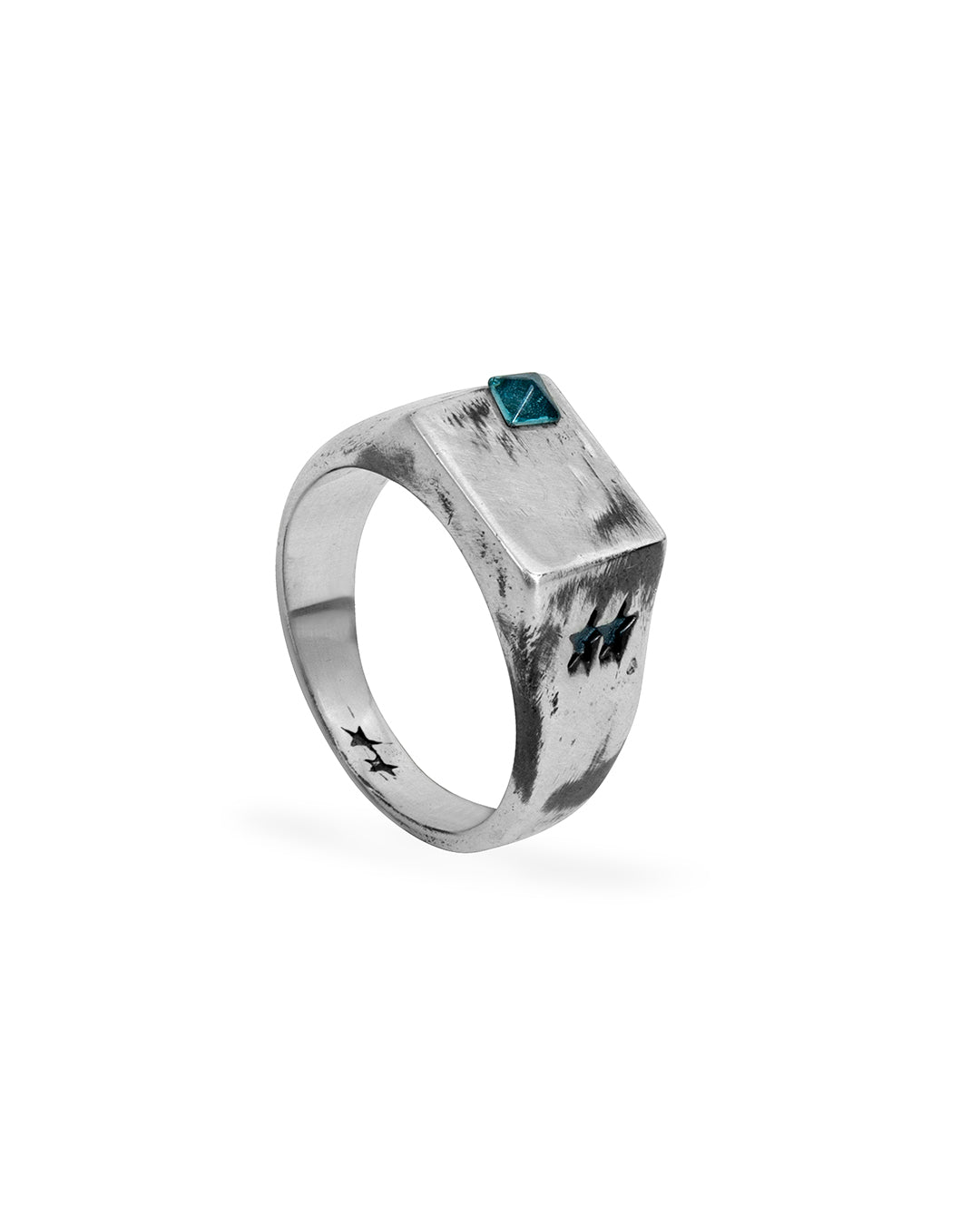 Blue Inlaid Signet – front view